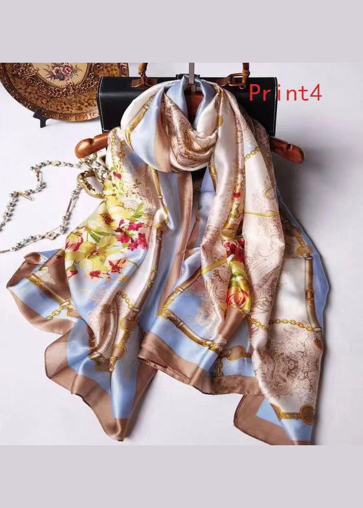 Boutique Print Soft And Comfortable Silk Scarf