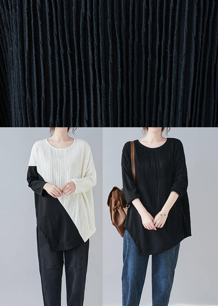 Boutique White U Neck Patchwork Top - Omychic