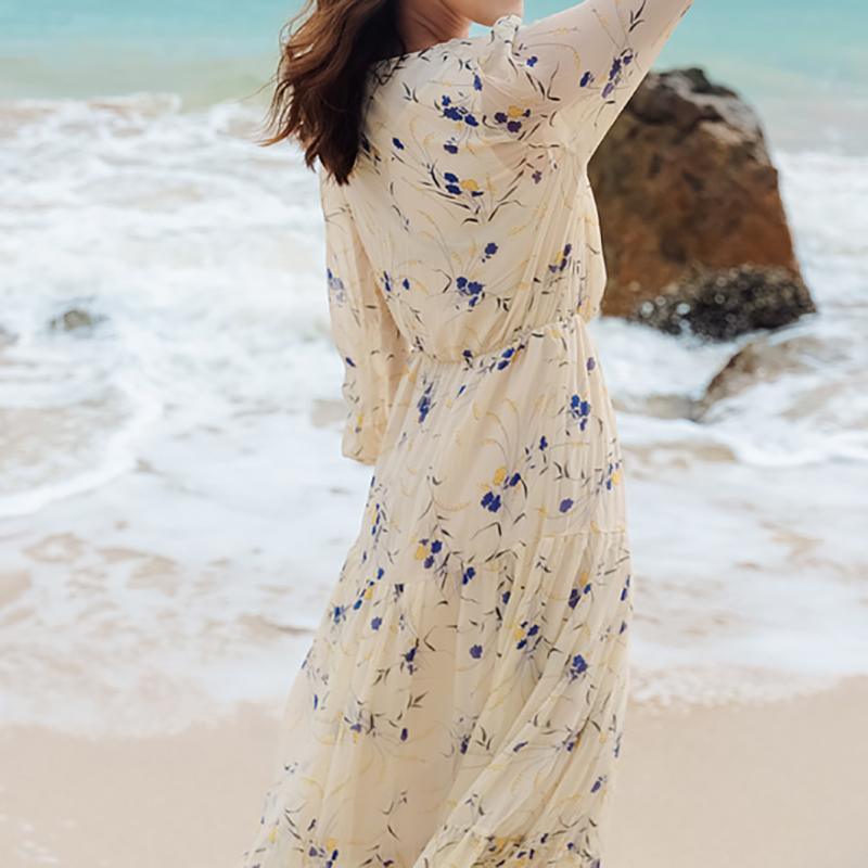 Buttoned Ruffle Layer Bohemian Dress For Women ( Limited Stock) - Omychic