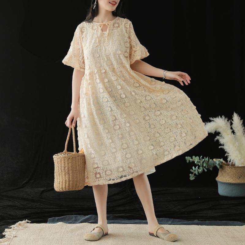 Buy tulle two pieces Robes Omychic Work Outfits nude Maxi Dresses Summer - Omychic