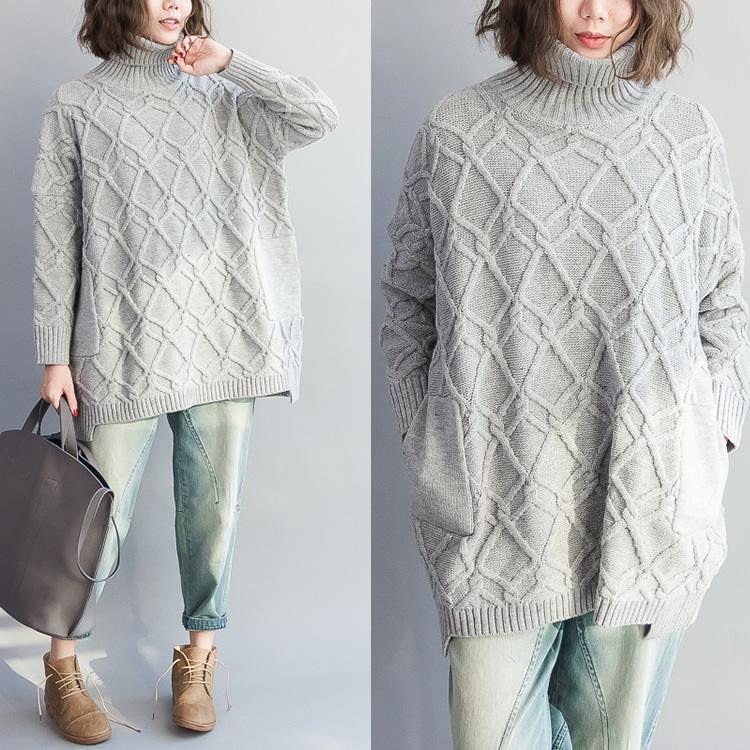 Camel cable knits sweaters womens wool pullover short knits oversized knitted top - Omychic