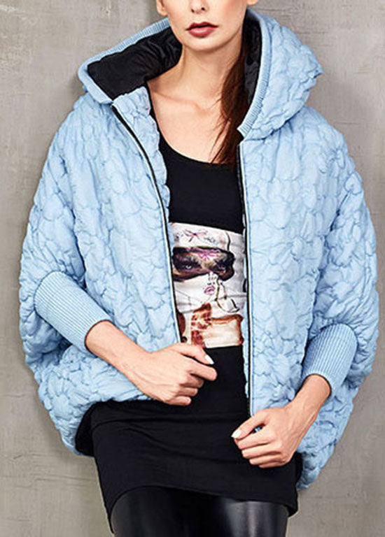 Casual Blue Hooded fashion Duck Down Puffer Jacket Winter