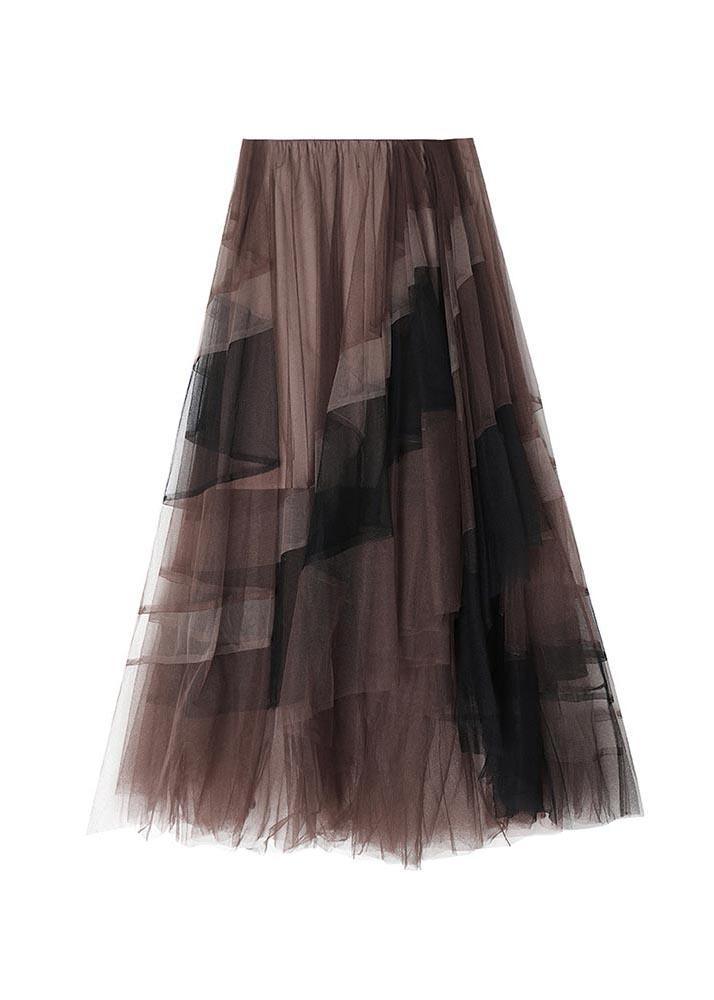 Casual Color block High Waist tulle Skirt Summer - Omychic