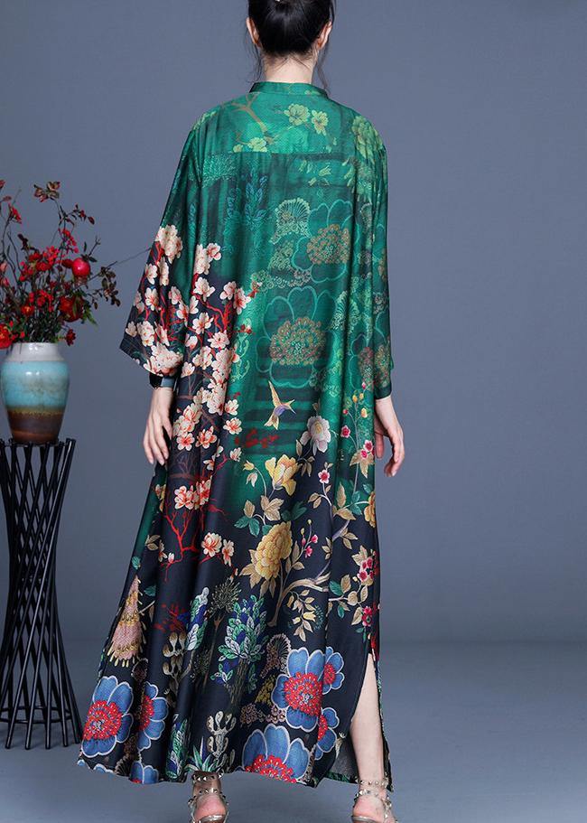 Casual Green Print Patchwork Button Summer Spring Dress ( Limited Stock) - Omychic