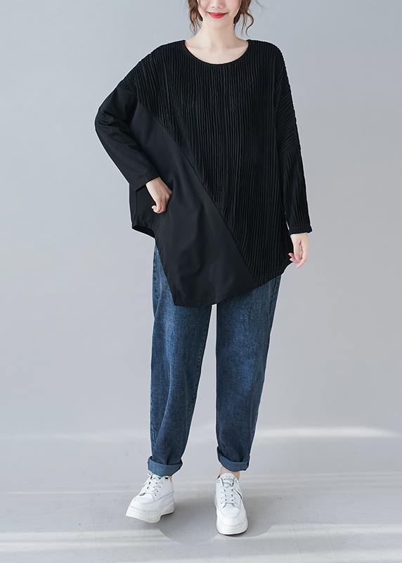 Chic Black Top Half Sleeve - Omychic