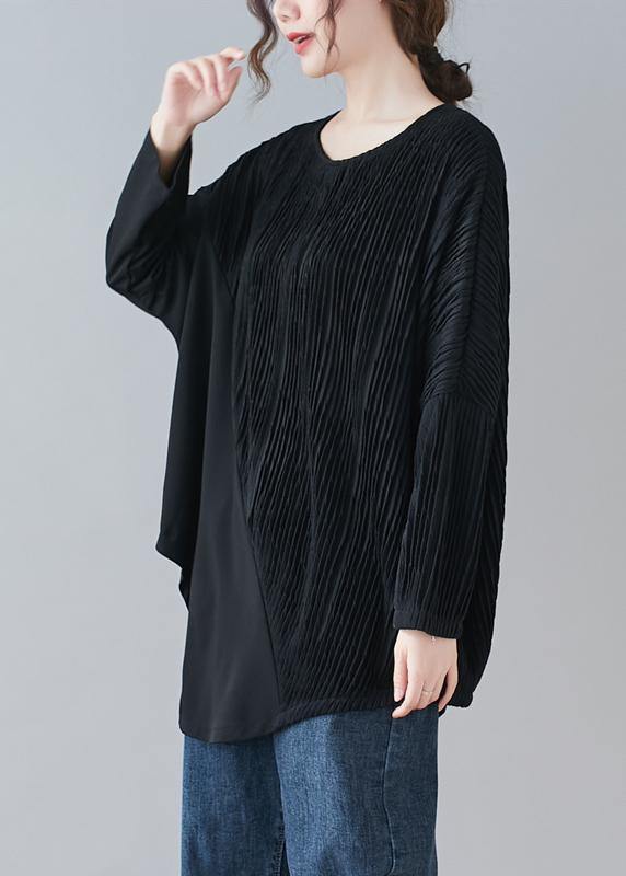 Chic Black Top Half Sleeve - Omychic