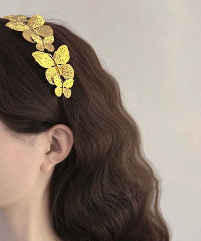 Chic Gold Metal Butterfly Solid Hairpin