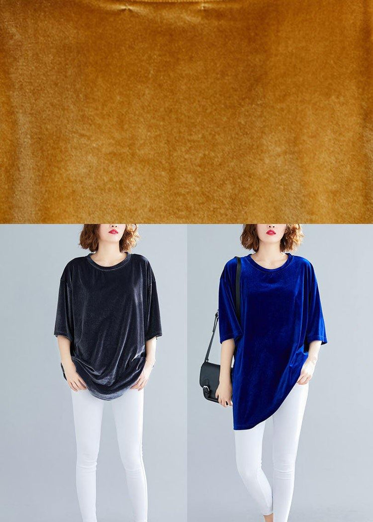 Chic Grey Loose Casual Spring Half Sleeve Tee - Omychic