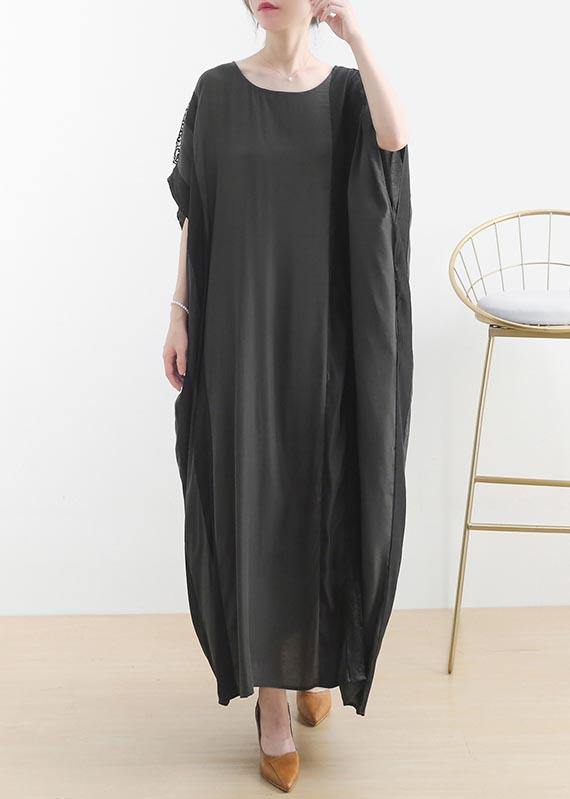 Chic Grey Patchwork Casual Summer Cotton Dress - Omychic