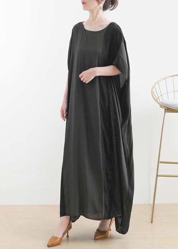 Chic Grey Patchwork Casual Summer Cotton Dress - Omychic