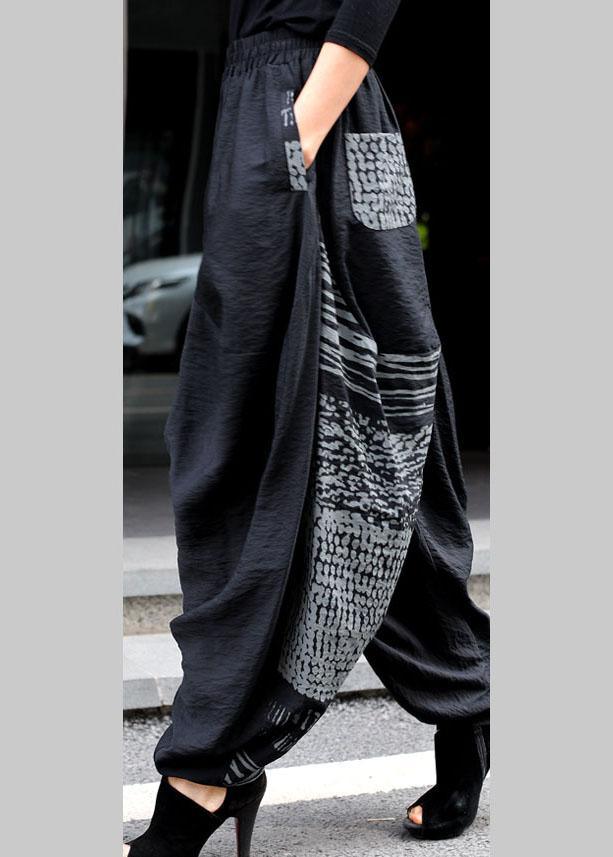 Chic Grey asymmetrical design Pockets lantern Winter Pants - Omychic