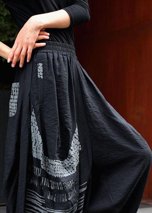 Chic Grey asymmetrical design Pockets lantern Winter Pants - Omychic