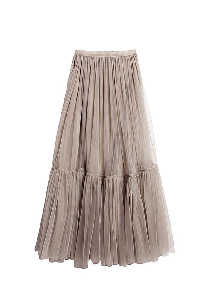 Chic Grey tulle Patchwork A Line Summer Skirts - Omychic