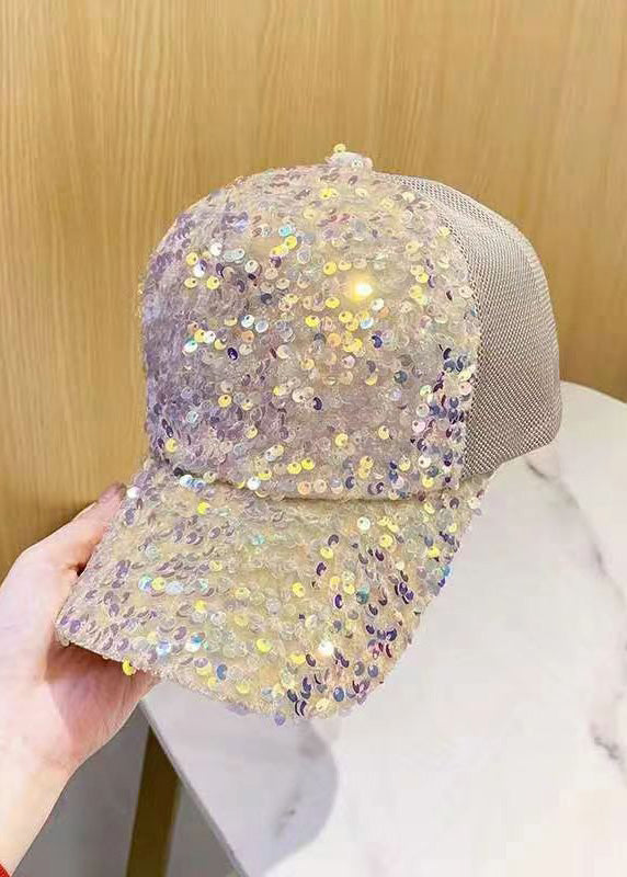 Chic Pink Sequins Breathable Baseball Cap Hat