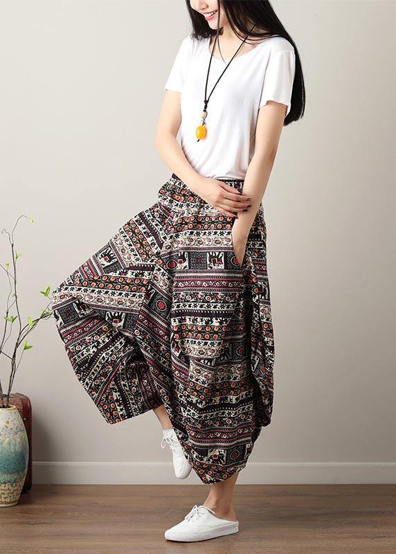 Chic Pockets Wide Leg Cotton Linen Pants Summer - Omychic