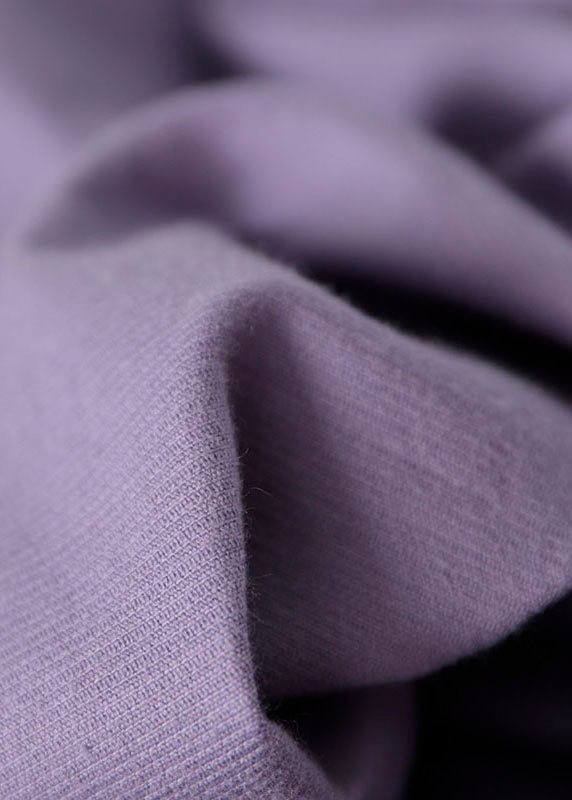 Chic Purple Patchwork Corduroy Shirt Dresses Long Sleeve