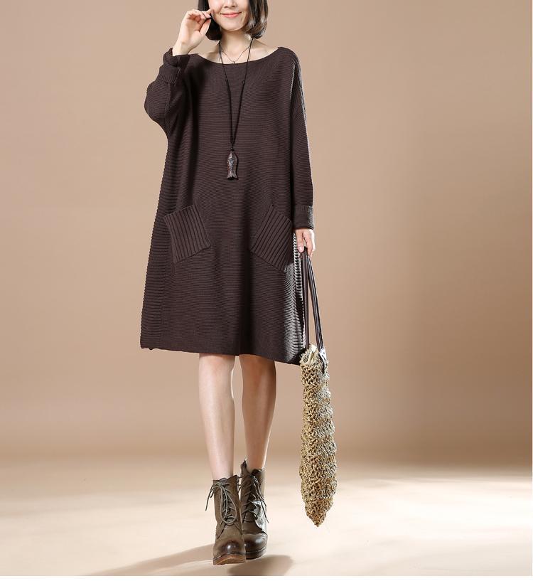 Chocolate oversized sweaters women winter dresses - Omychic