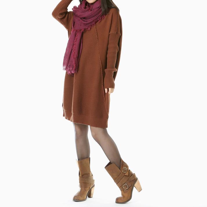 Chocolate sweaters plus size woman knit dresses - Omychic