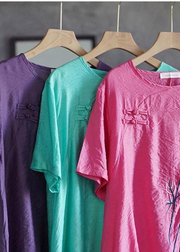 Classy Asymmetrical Summer Tunic Pattern Fashion Ideas Purple Tops - Omychic