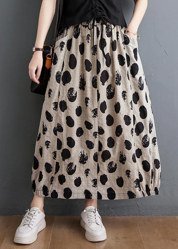 Classy Black Dot maxi Summer Skirts - Omychic