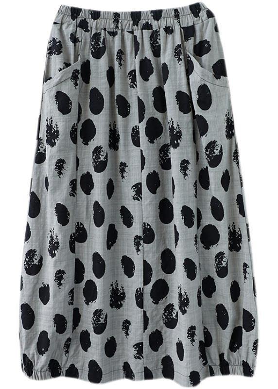 Classy Black Dot maxi Summer Skirts - Omychic