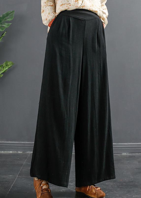 Classy Black Pants Vintage Spring Brief Tutorials Trousers - Omychic
