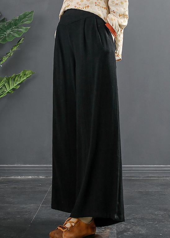 Classy Black Pants Vintage Spring Brief Tutorials Trousers - Omychic