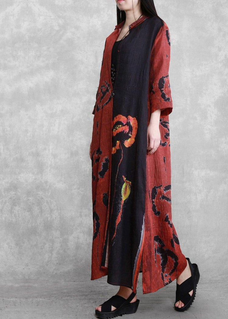 Classy Black Print Fashion Ideas Half Sleeve Summer Coats - Omychic