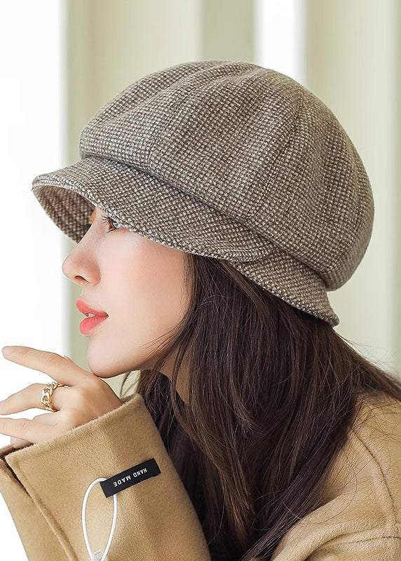 Classy Dark Grey Versatile Woolen Bucket Hat