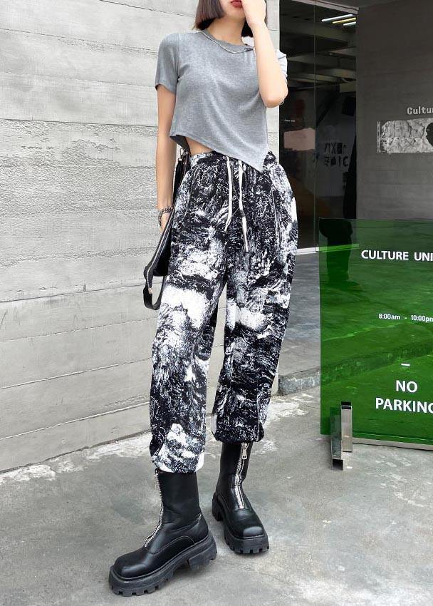 Classy Print High Waist Harem Pants Summer - Omychic