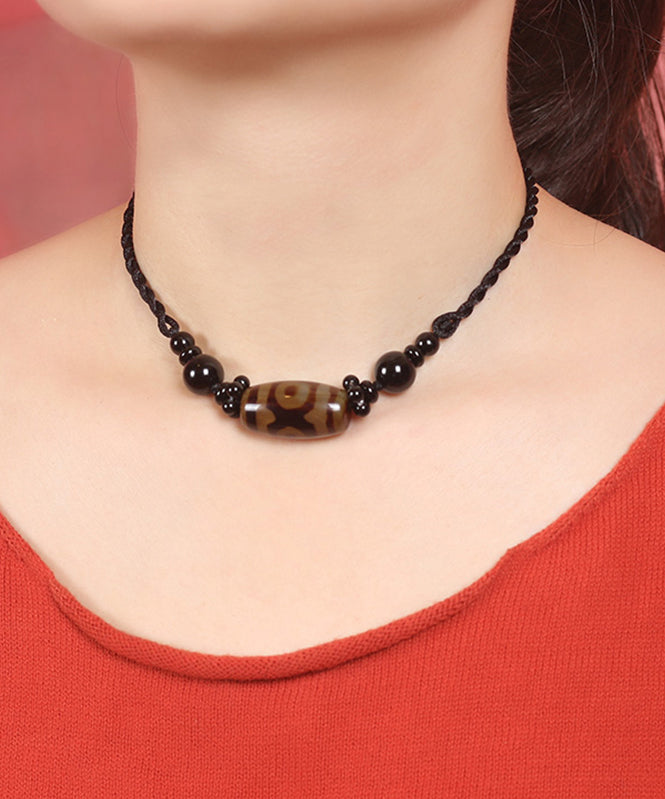 Classy Red Agate Coloured Glaze Pearl Necklace