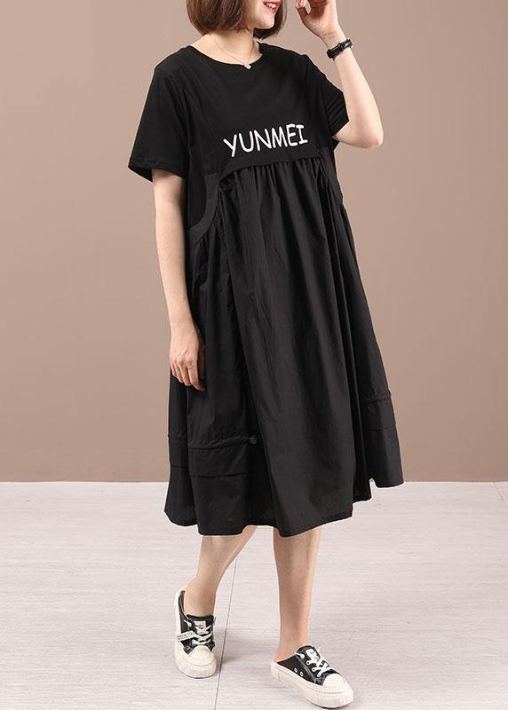 Classy Rose Wrinkled Pockets Summer Cotton Maxi Dress Short Sleeve - Omychic