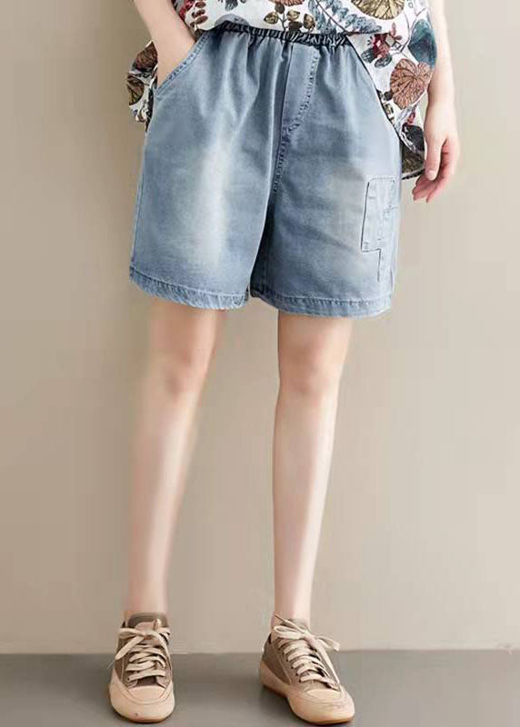 Classy Denim pockets Wide Leg hot pants Summer