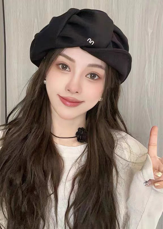 Coffee Octagonal Woolen Beret Autumn And Winter