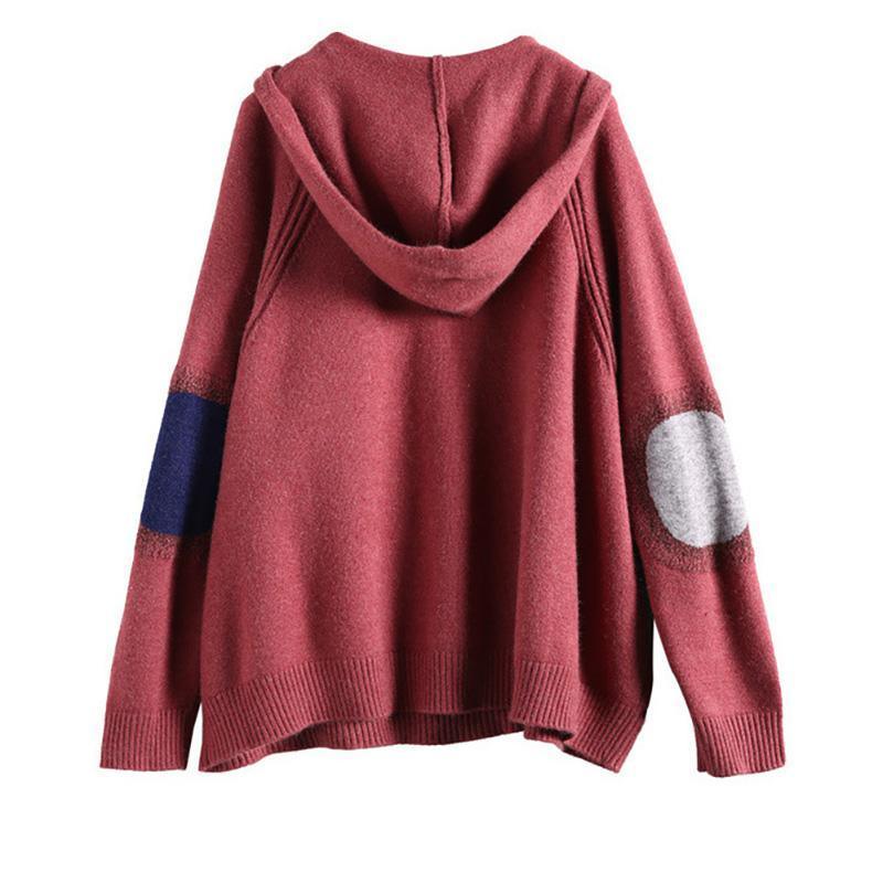 Cute Colorful Pocket Drawstring Sweater Knit Pullover - Omychic