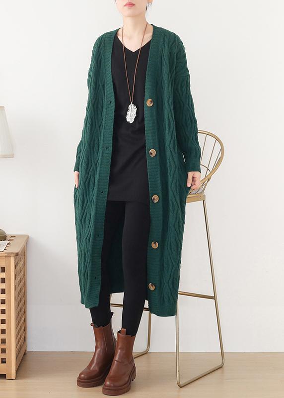 Cute spring knitwear fall fashion green wild sweater coat - Omychic