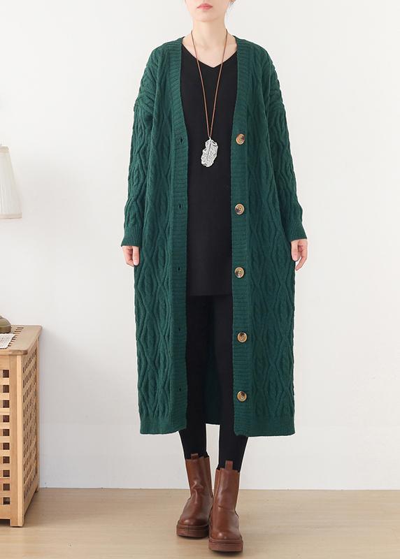 Cute spring knitwear fall fashion green wild sweater coat - Omychic