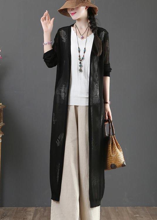 DIY Jacquard Summer Long Loose Coat - Omychic