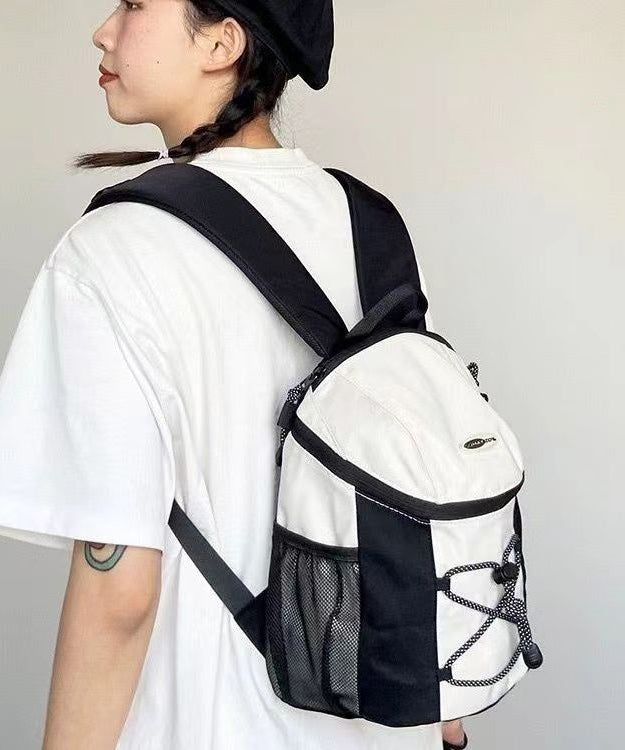 DIY Khaki Patchwork Durable Backpack Bag