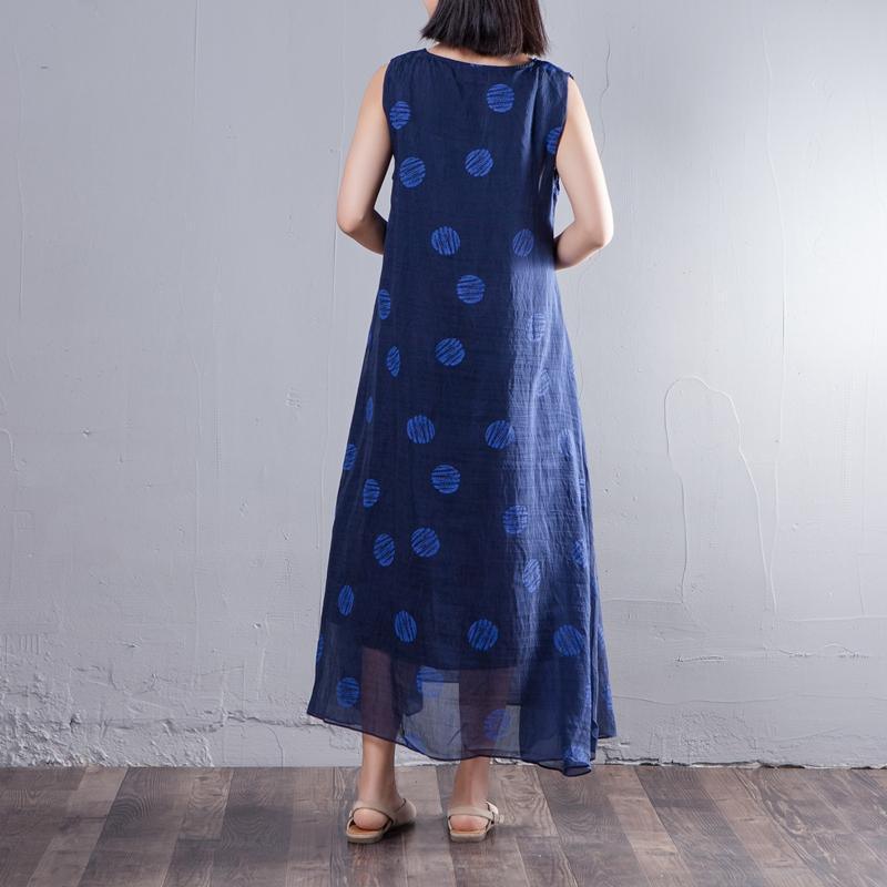 DIY cotton tunics for women Sweets Round Neck Sleeveless Printed Summer Women Dress - Omychic