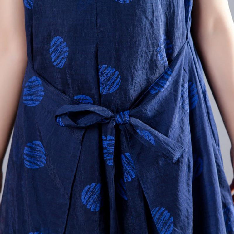 DIY cotton tunics for women Sweets Round Neck Sleeveless Printed Summer Women Dress - Omychic