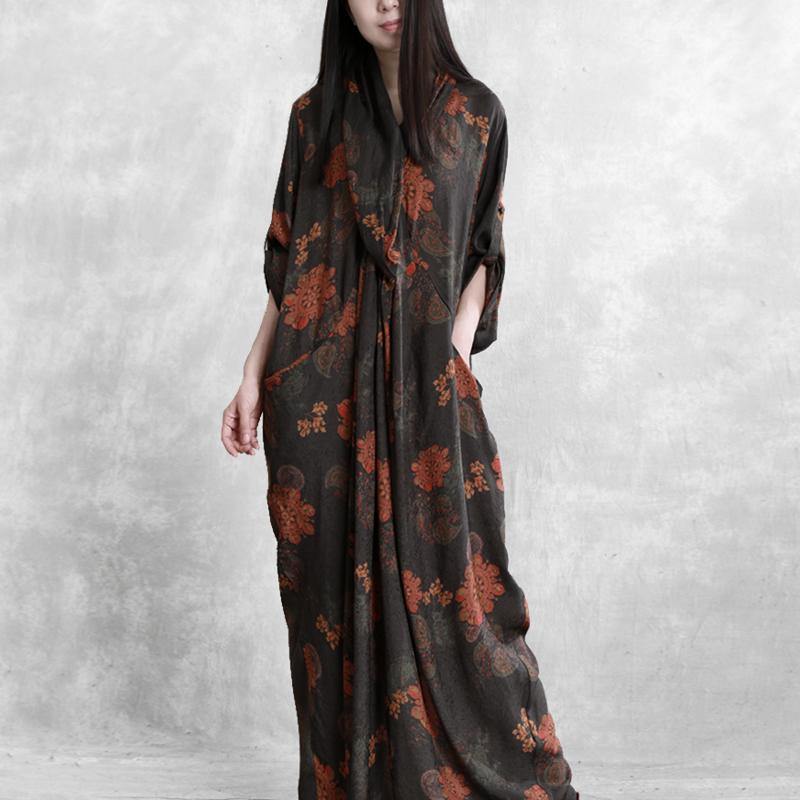 Diy Patchwork Asymmetric Spring Clothes For Women Fashion Ideas Black Print Robe Dresses (Out of stock) - Omychic