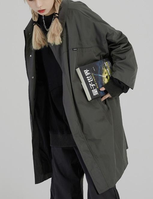 DIY warm Plus Size zipperedcoats women black daily jackets - Omychic
