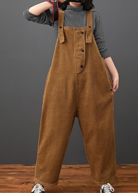 Elegant Brown Pant Plus Size Clothing Spring Jumpsuit Pants - Omychic