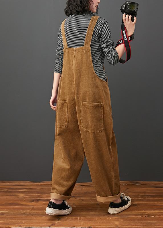 Elegant Brown Pant Plus Size Clothing Spring Jumpsuit Pants - Omychic