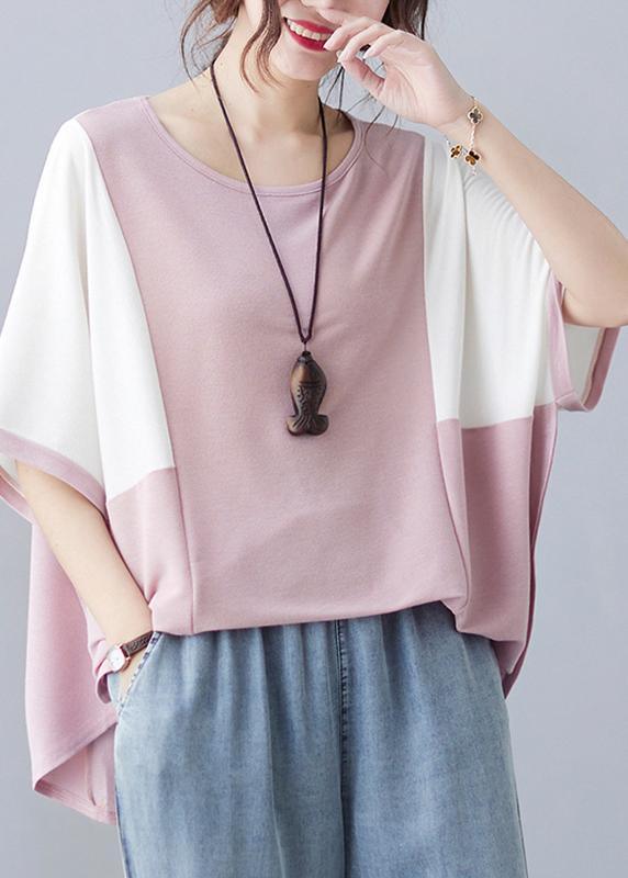 Elegant Pink O-Neck Half Sleeve Summer Blouse Top - Omychic