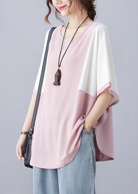 Elegant Pink O-Neck Half Sleeve Summer Blouse Top - Omychic