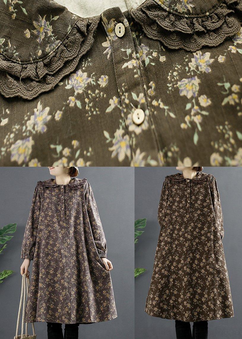 Elegant Pocket Spring Long Sleeve lavender Dress - Omychic