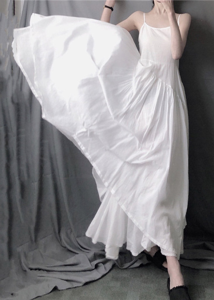 White Lace Spaghetti Strap Long Dress For Women With Timeless Romance And Elegant Silhouette main image 1