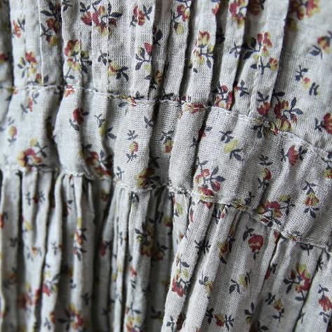 Elegant floral Midi linen dresses trendy plus size linen maxi dress Fine embroidery hollow out cotton clothing - Omychic
